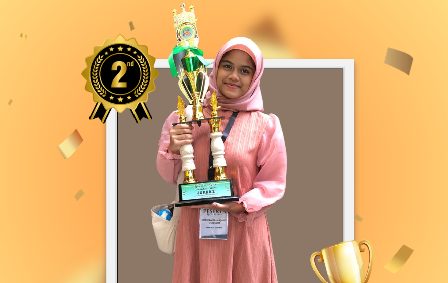 Siswa berprestasi - Indhira Raharjanti Chadijah sebagai juara 2 Lomba Lagu Religi tingkat jakarta Selatan ii